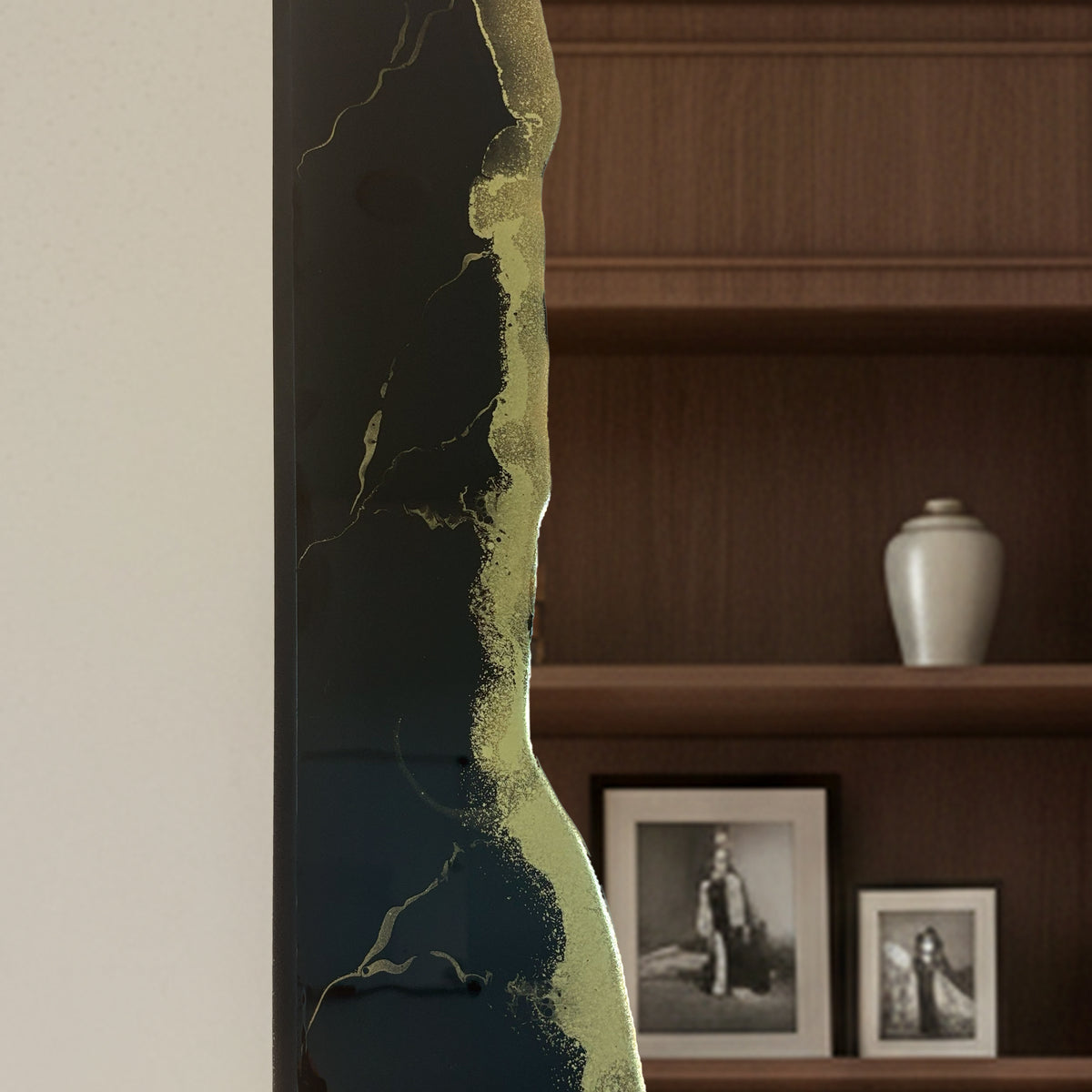 Hand Sculptured Sculptural Wall Mirror – Tatiana Glen | Midnight Shoreline
