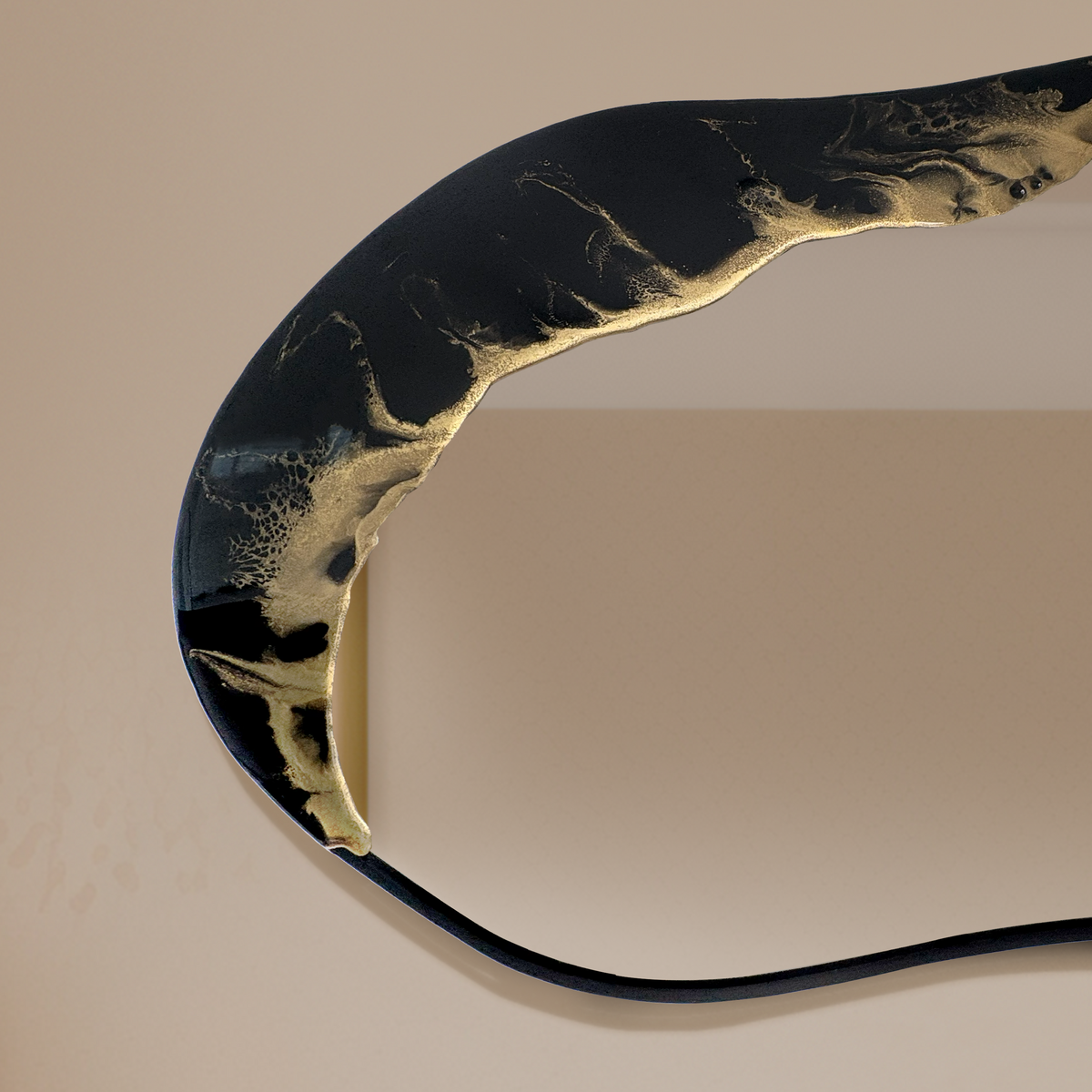 Hand Sculptured Organic Wall Mirror - Tatiana Glen - Veins of the Void - 47H x 21W In