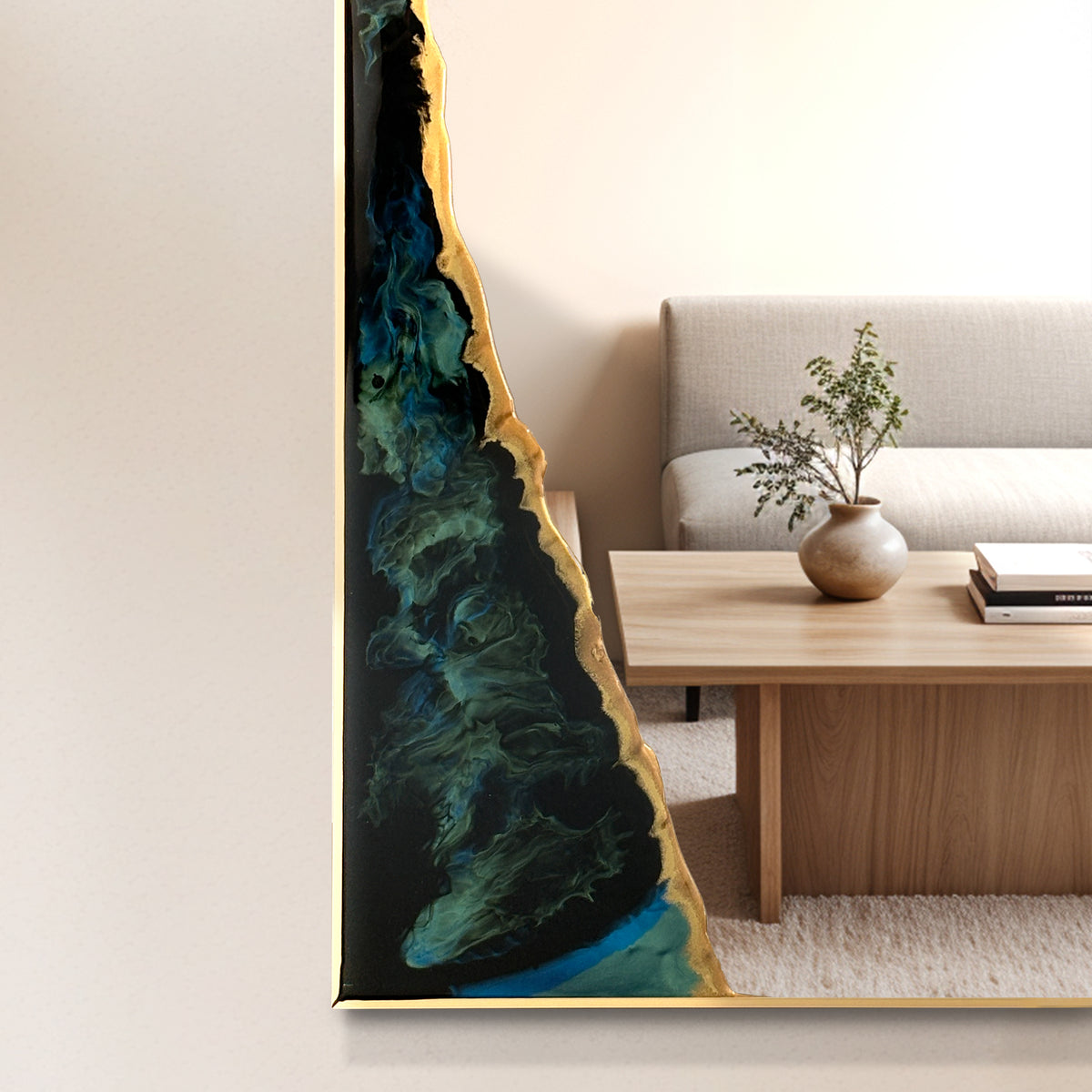 Hand Sculptured 63-Inch Arch Wall Mirror – Tatiana Glen | Tidal Passage