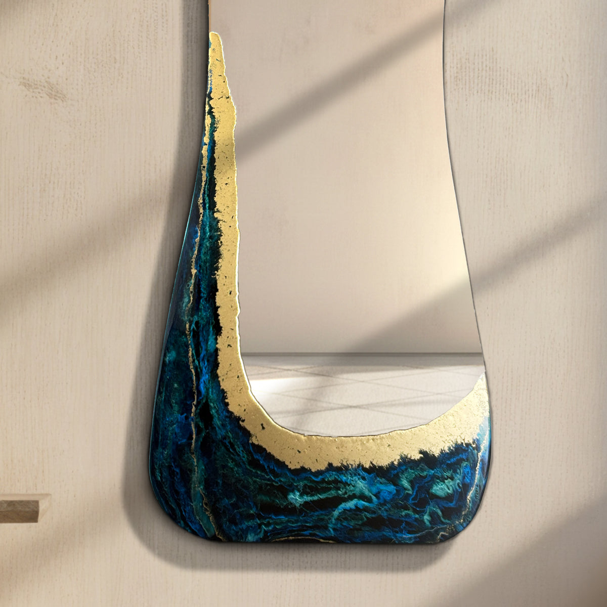 Hand Sculptured Irregular Wall Mirror – Tatiana Glen | Abyss Passage