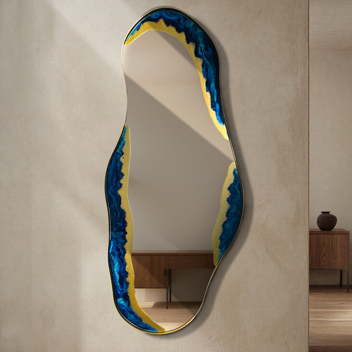 Hand Sculptured Organic Wall Mirror – Tatiana Glen | Veins of the Sea