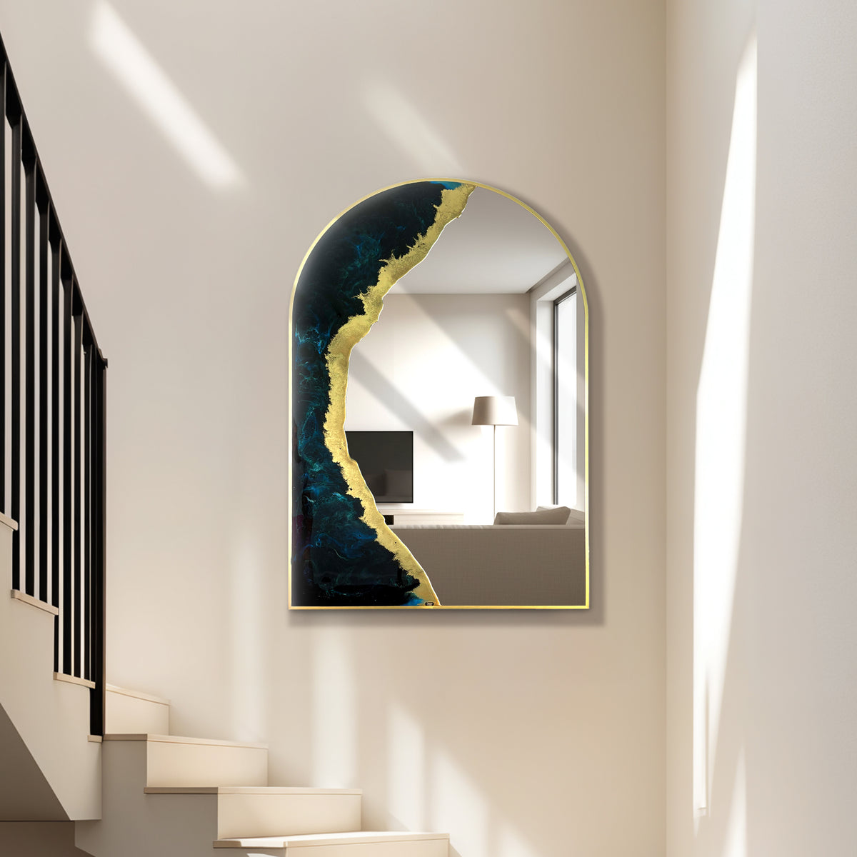 Hand Sculptured Arch Wall Mirror – Tatiana Glen | Crescent Tide