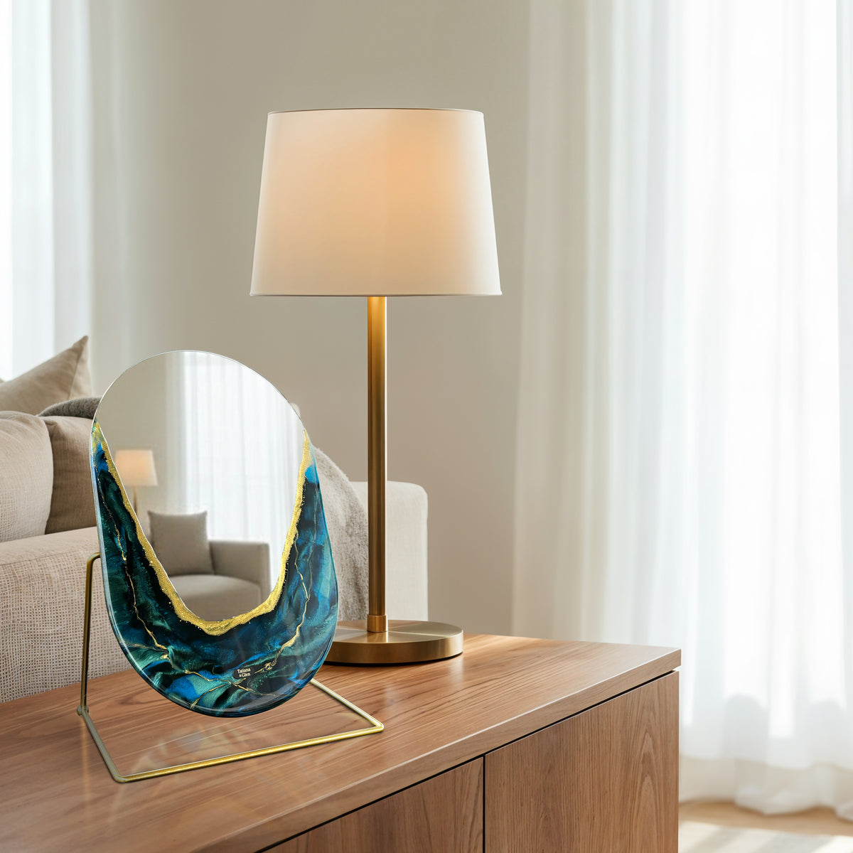 Hand Sculptured Vanity Wall Mirror – Tatiana Glen | Quiet Tide
