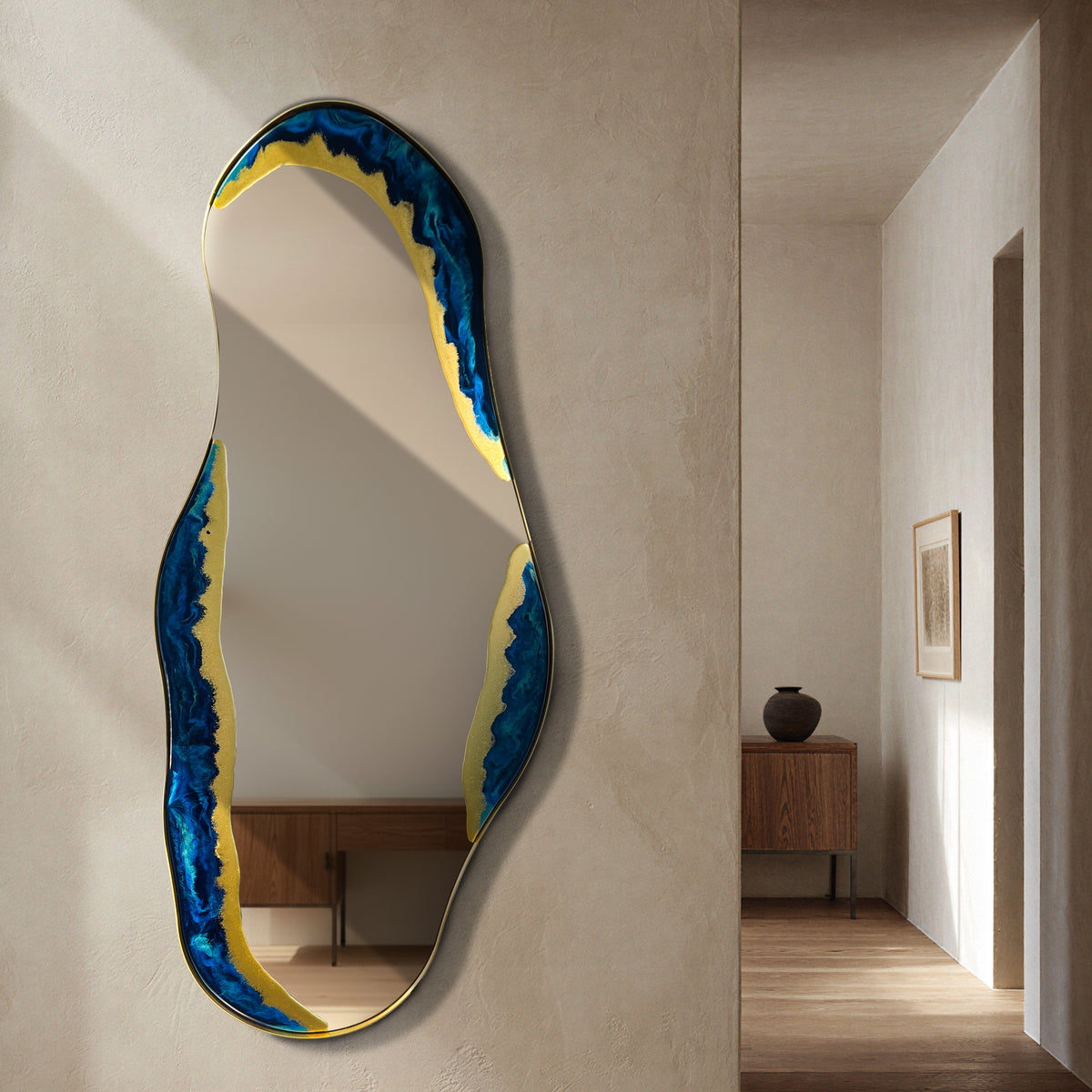 Hand Sculptured Organic Wall Mirror – Tatiana Glen | Veins of the Sea
