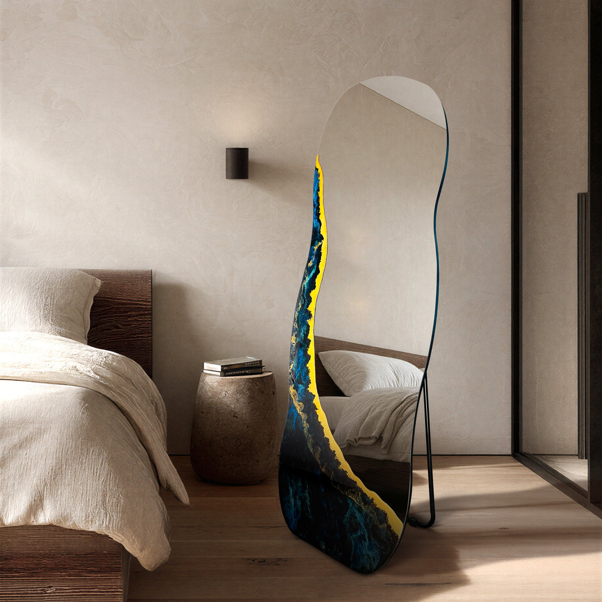 Hand Sculptured Organic Standing Wall Mirror – Tatiana Glen | Deepwater Passage