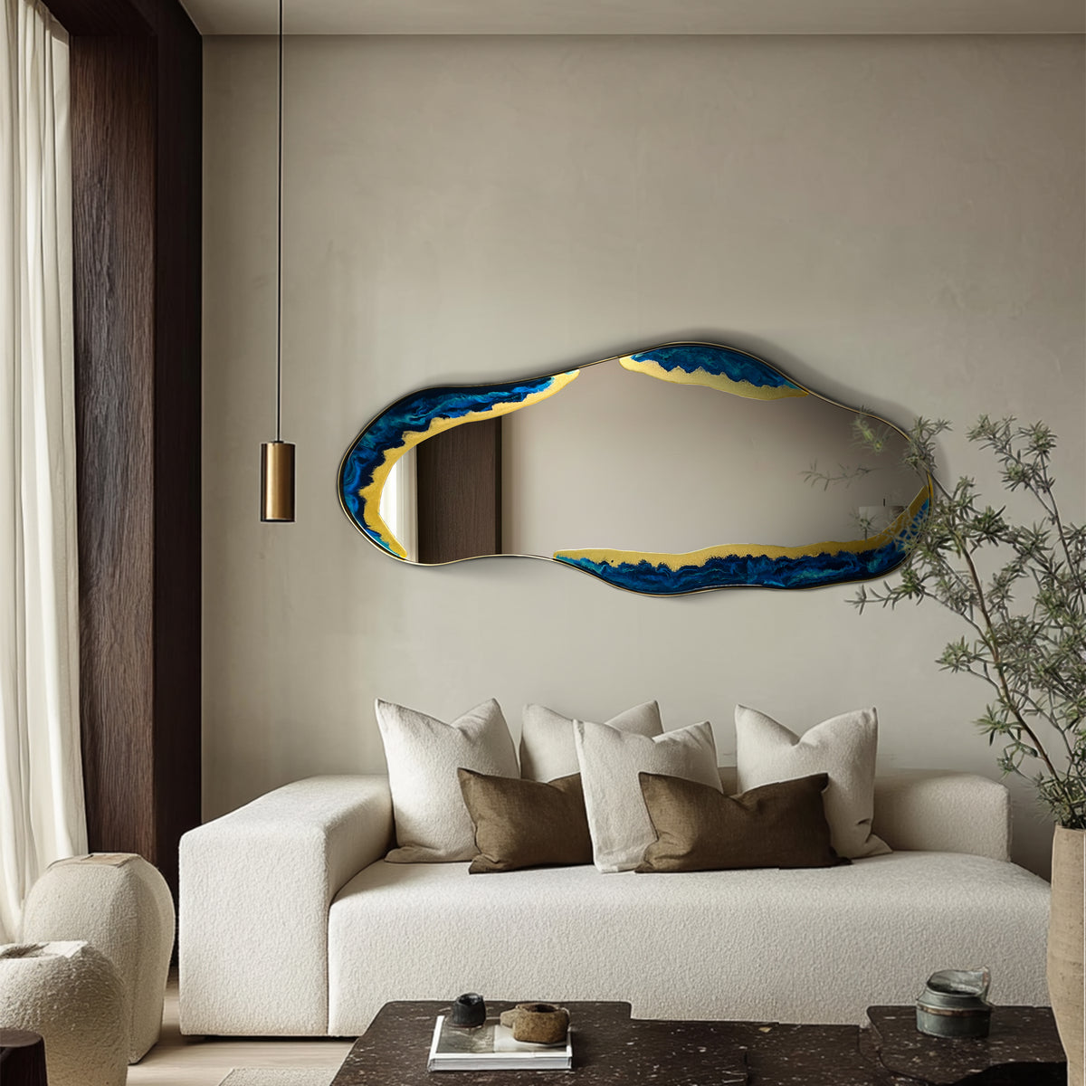 Hand Sculptured Organic Wall Mirror – Tatiana Glen | Veins of the Sea