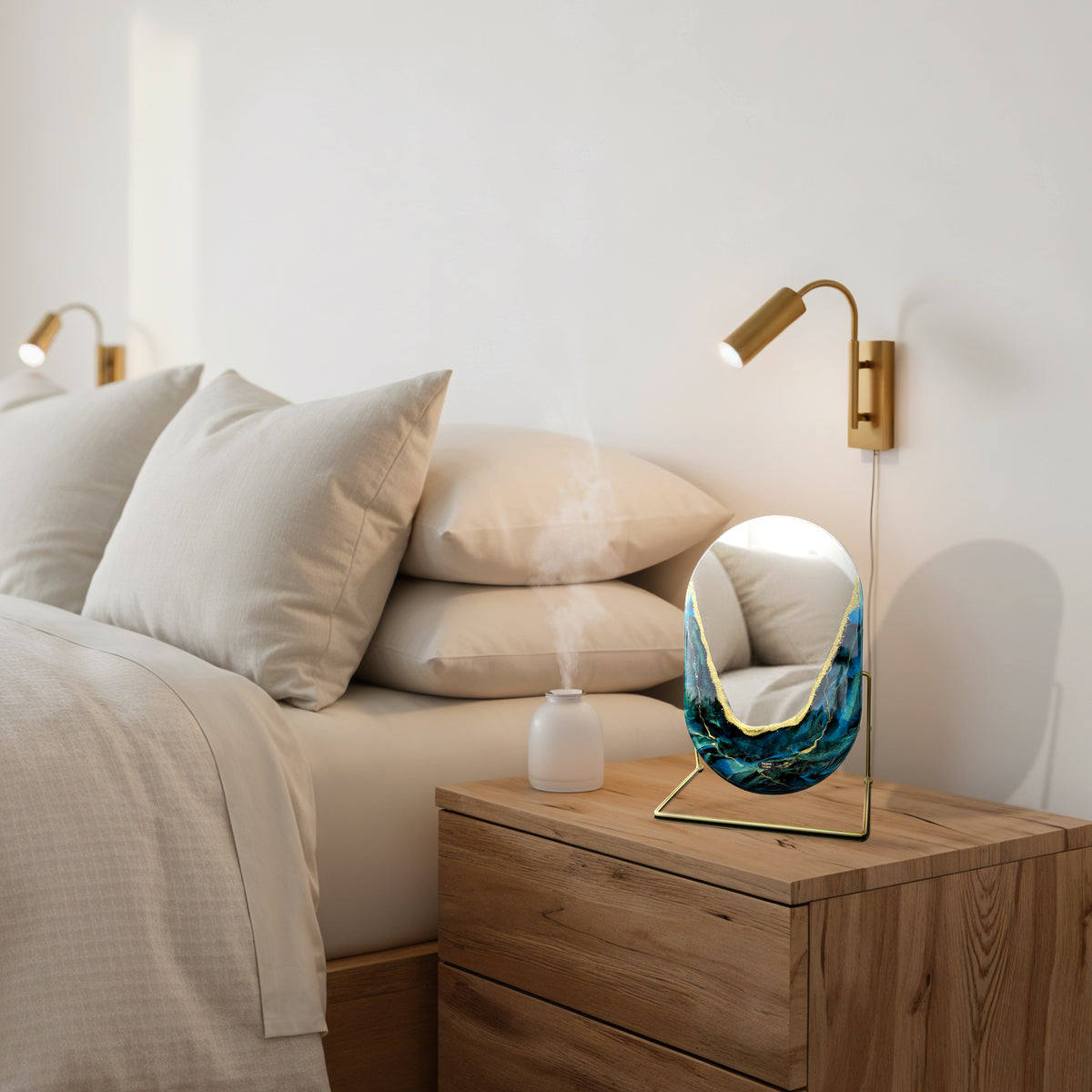 Hand Sculptured Vanity Wall Mirror – Tatiana Glen | Quiet Tide