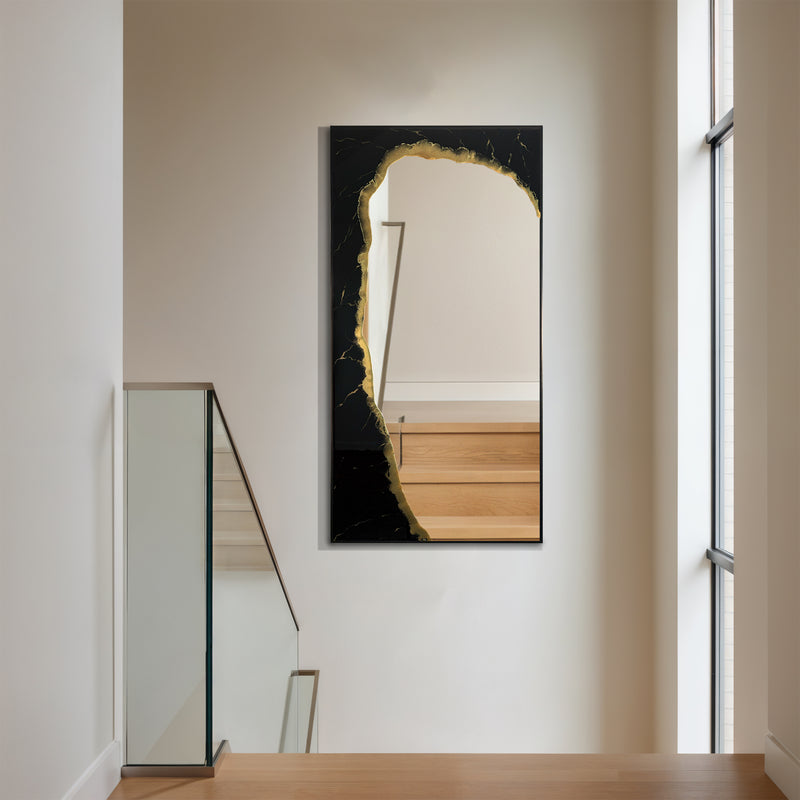 Midnight Shoreline — Sculptural Mirror