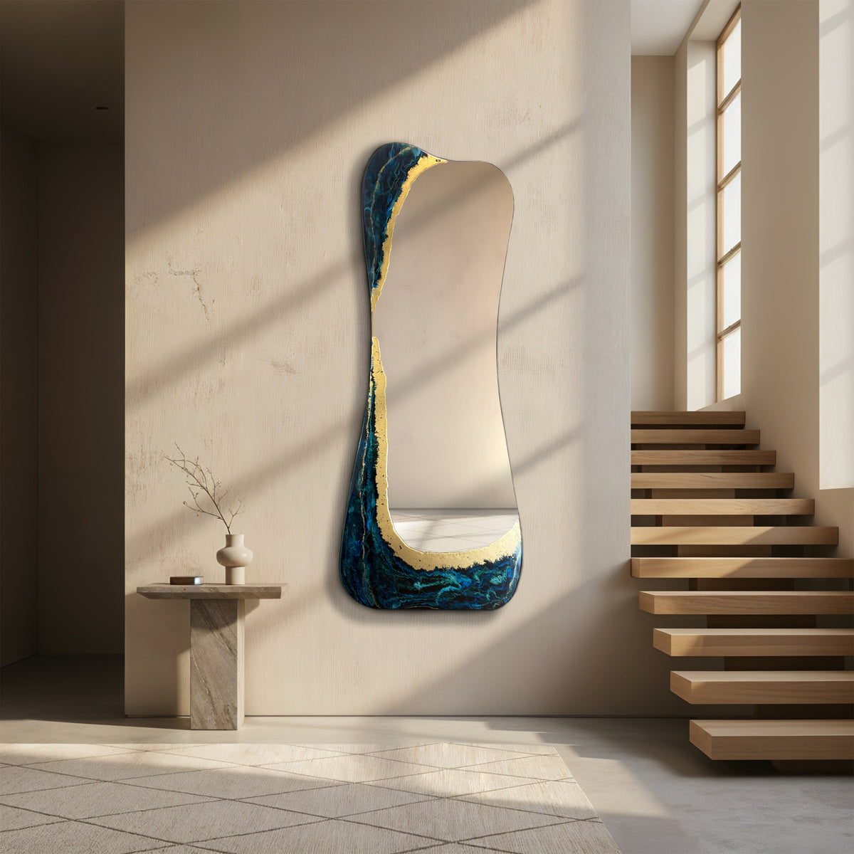 Hand Sculptured Irregular Wall Mirror – Tatiana Glen | Abyss Passage
