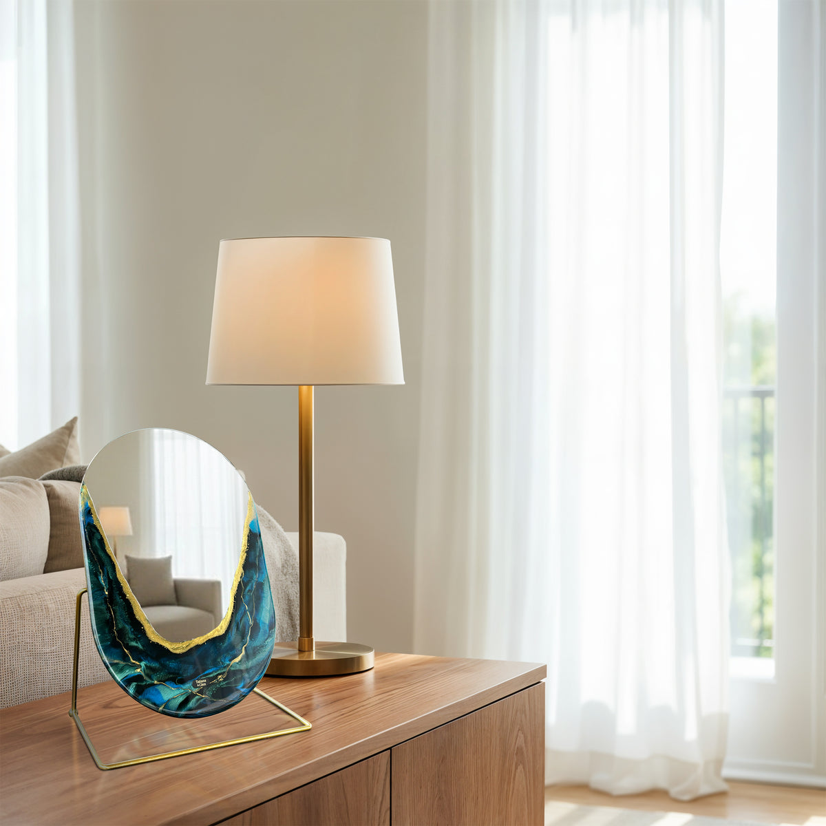 Hand Sculptured Vanity Wall Mirror – Tatiana Glen | Quiet Tide
