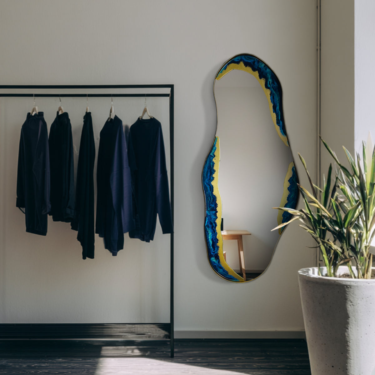 Hand Sculptured Organic Wall Mirror – Tatiana Glen | Veins of the Sea