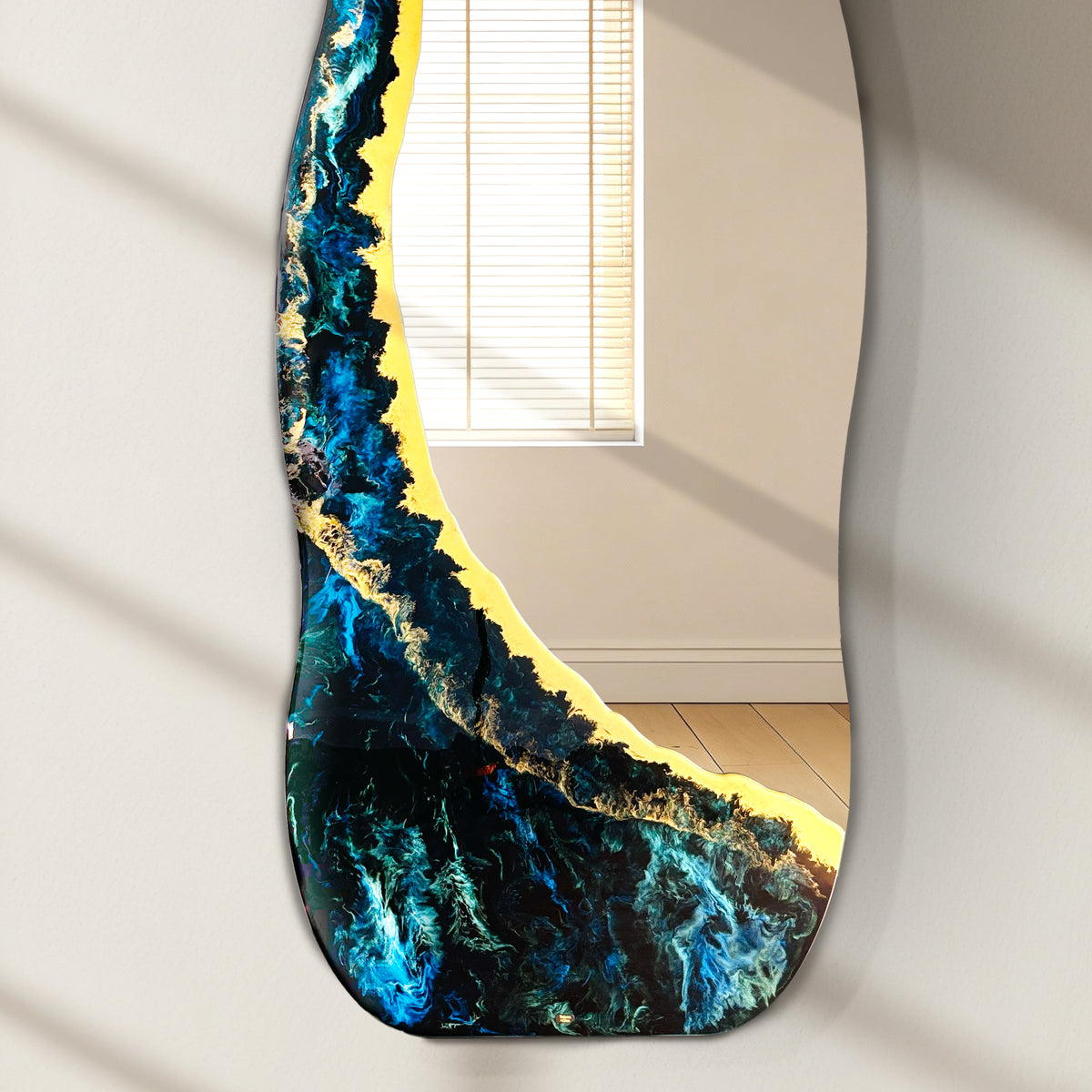 Hand Sculptured Organic Standing Wall Mirror – Tatiana Glen | Deepwater Passage