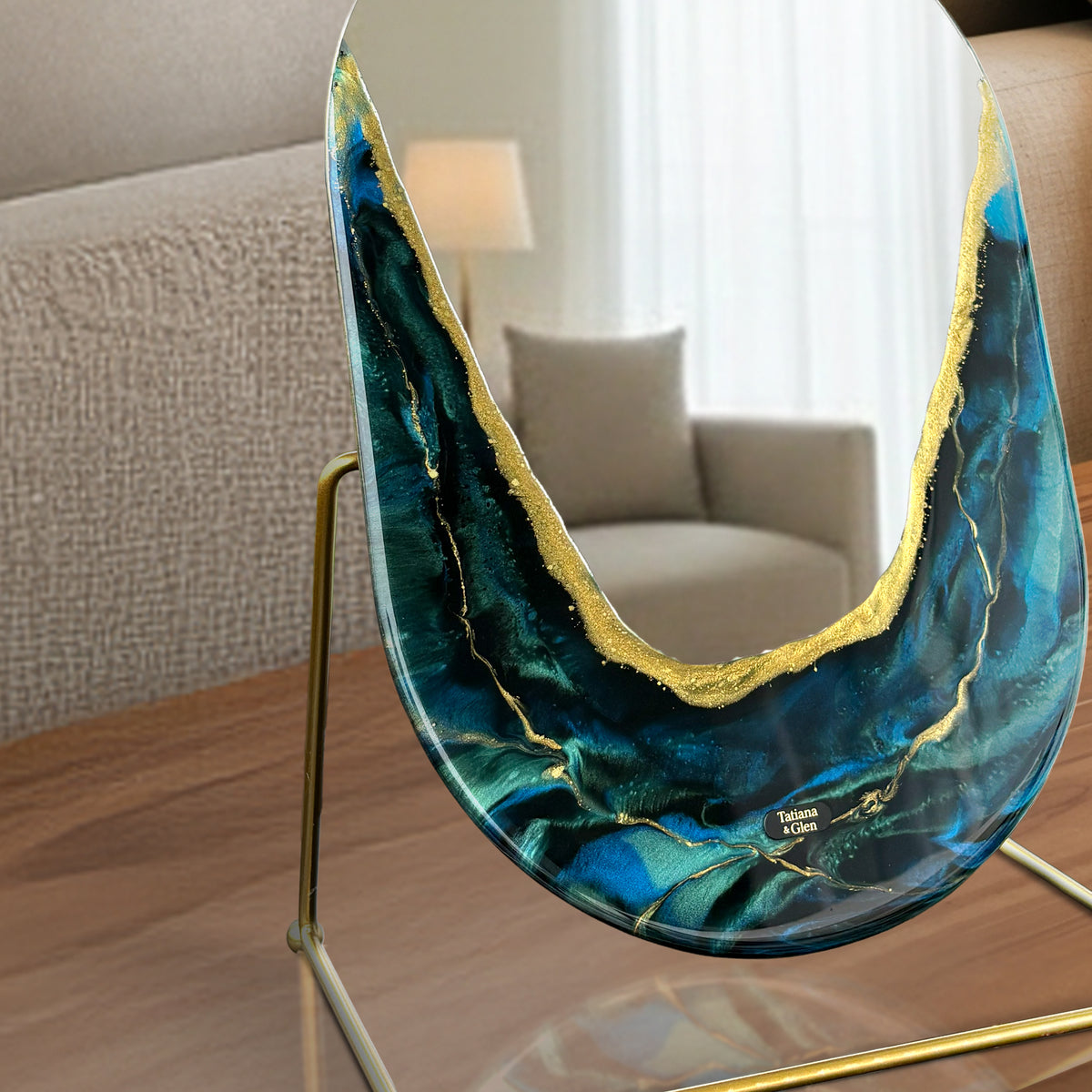 Hand Sculptured Vanity Wall Mirror – Tatiana Glen | Quiet Tide