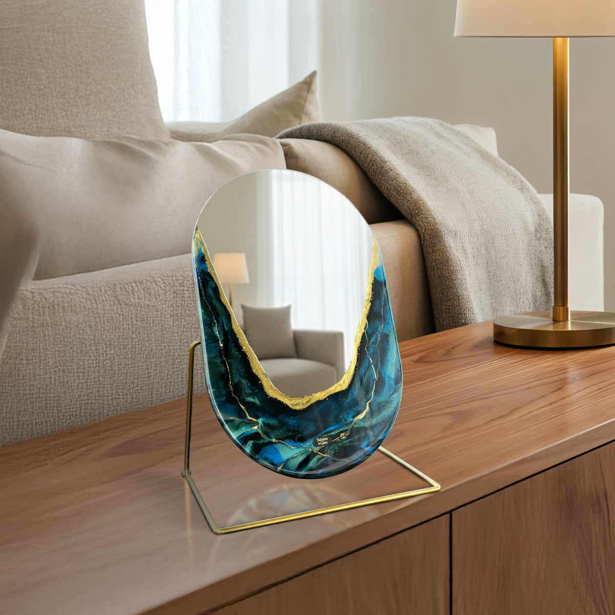 Hand Sculptured Vanity Wall Mirror – Tatiana Glen | Quiet Tide