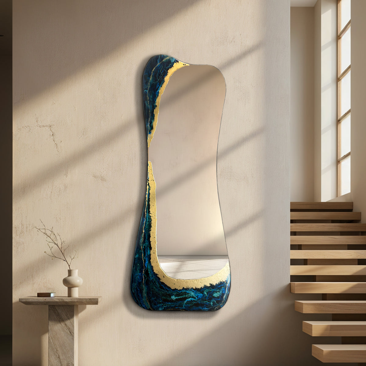 Hand Sculptured Irregular Wall Mirror – Tatiana Glen | Abyss Passage