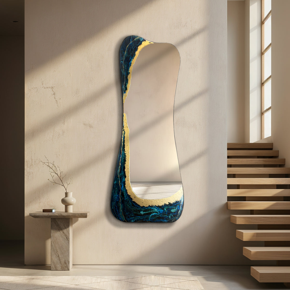 Hand Sculptured Irregular Wall Mirror – Tatiana Glen | Abyss Passage