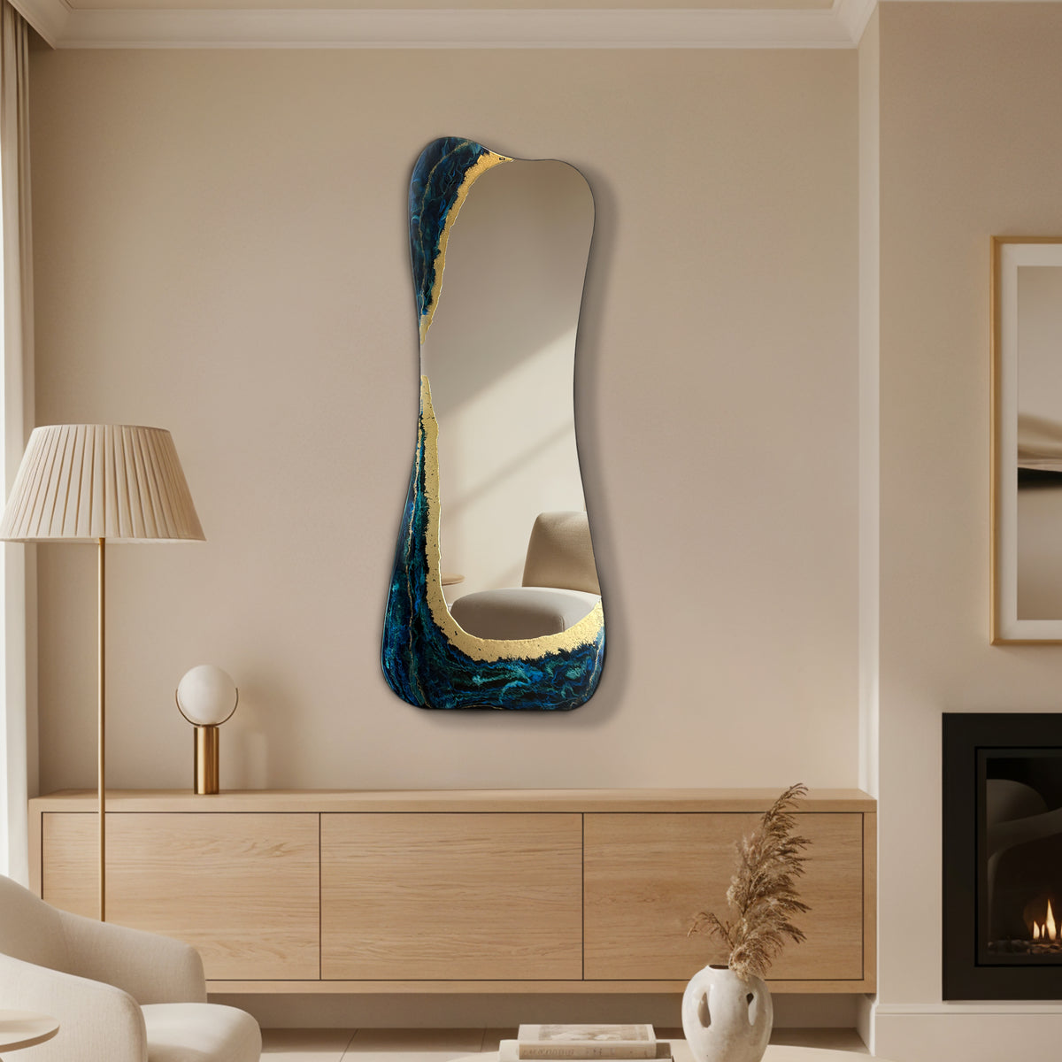 Hand Sculptured Irregular Wall Mirror – Tatiana Glen | Abyss Passage
